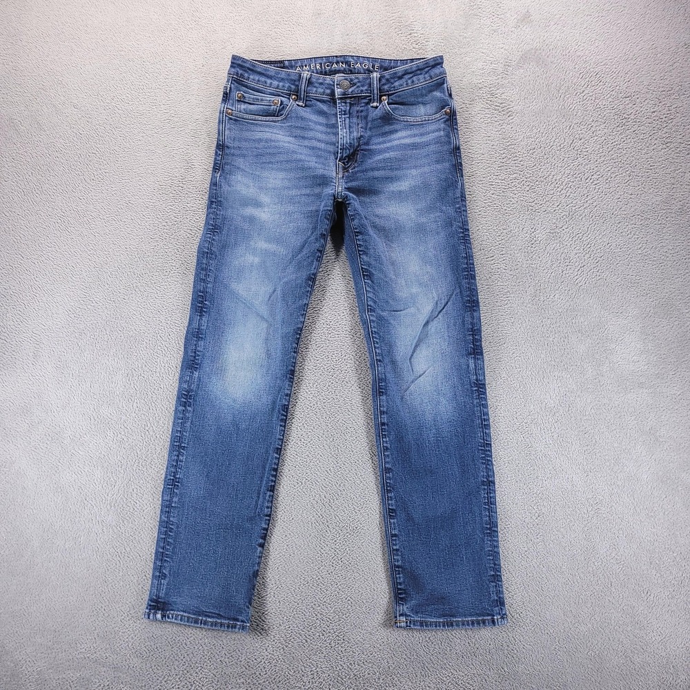 American‎ Eagle Jeans Mens 29 Blue Original Straight Airflex Stretch Denim